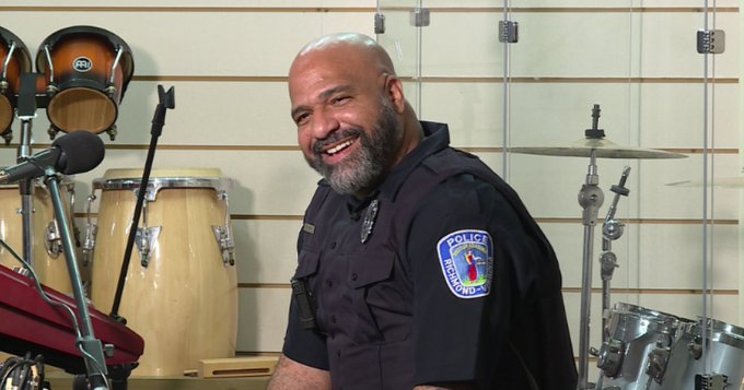 Richmond resource officer Mervin Mayo the singer