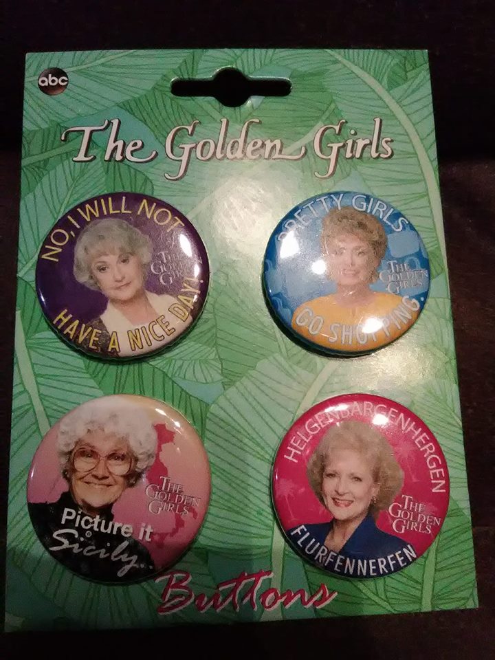Photo Credit: I snapped this picture of The Golden Girls pins I received as a gift a while ago. Photo Credit: I snapped this picture of The Golden Girls pins I received as a gift a while ago.