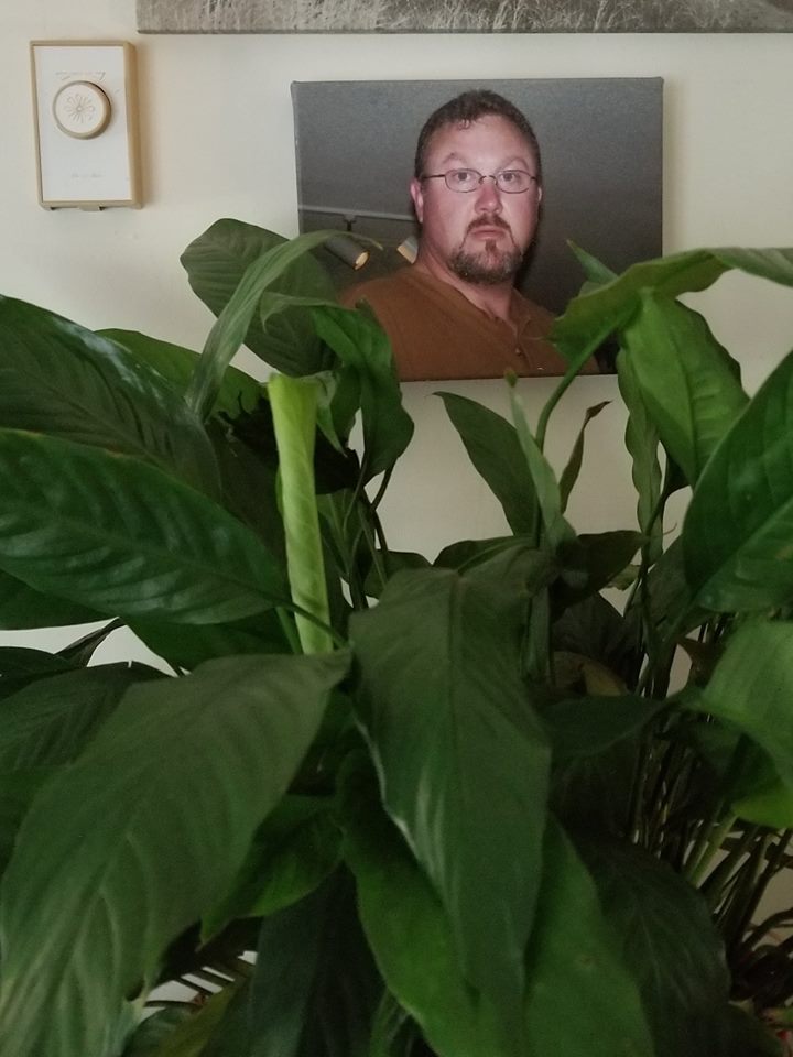 My son, Tommy Mitchell Sidden and his plant My son, Tommy Mitchell Sidden and his plant