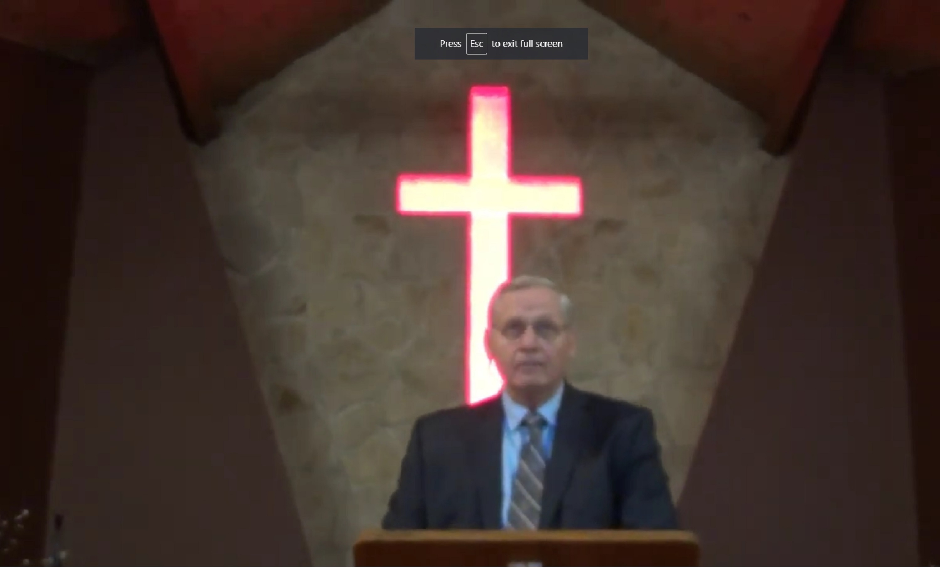 Screen cap of the sermon I watched Screen cap of the sermon I watched