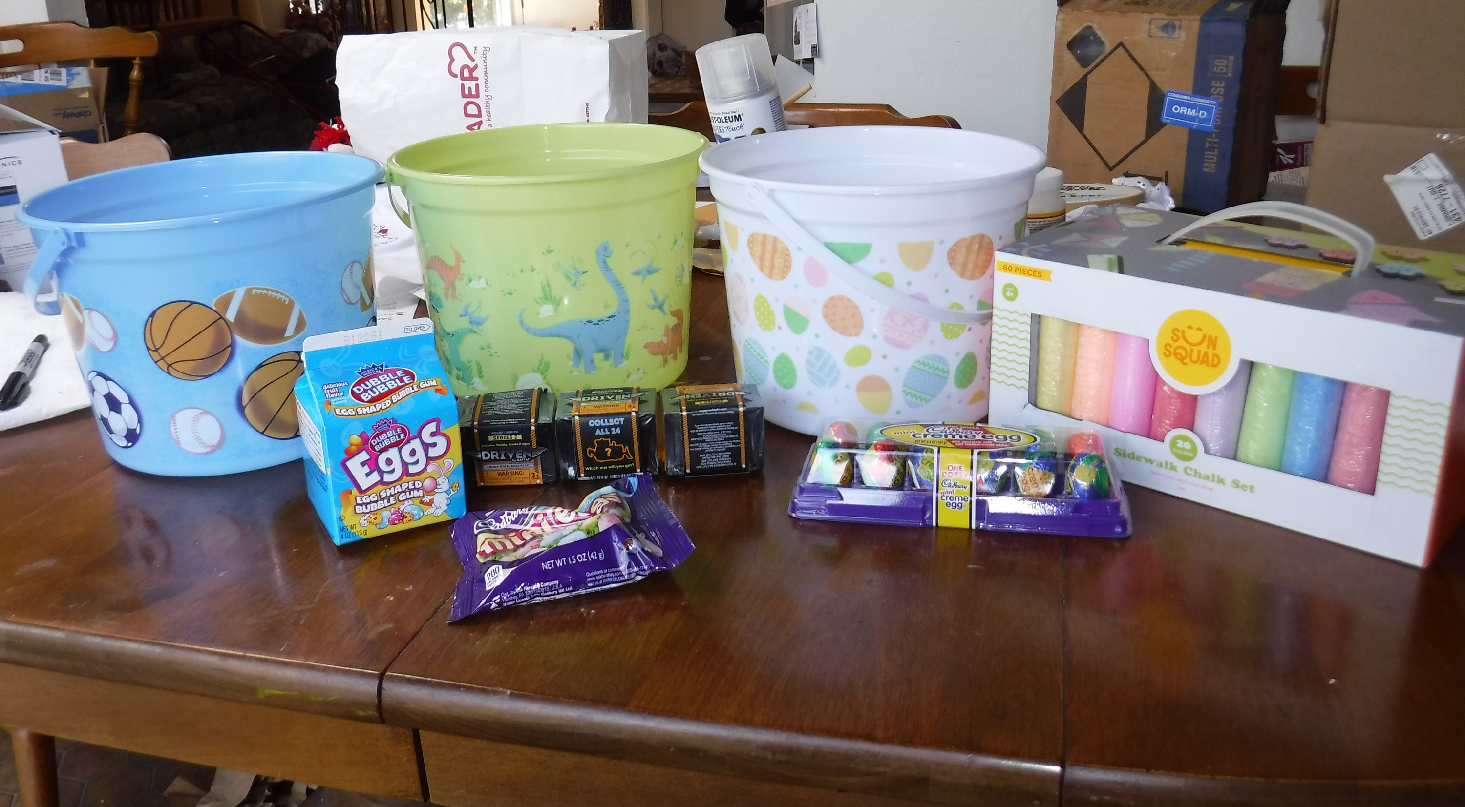 Stuff for my nephew's Easter 'baskets'...