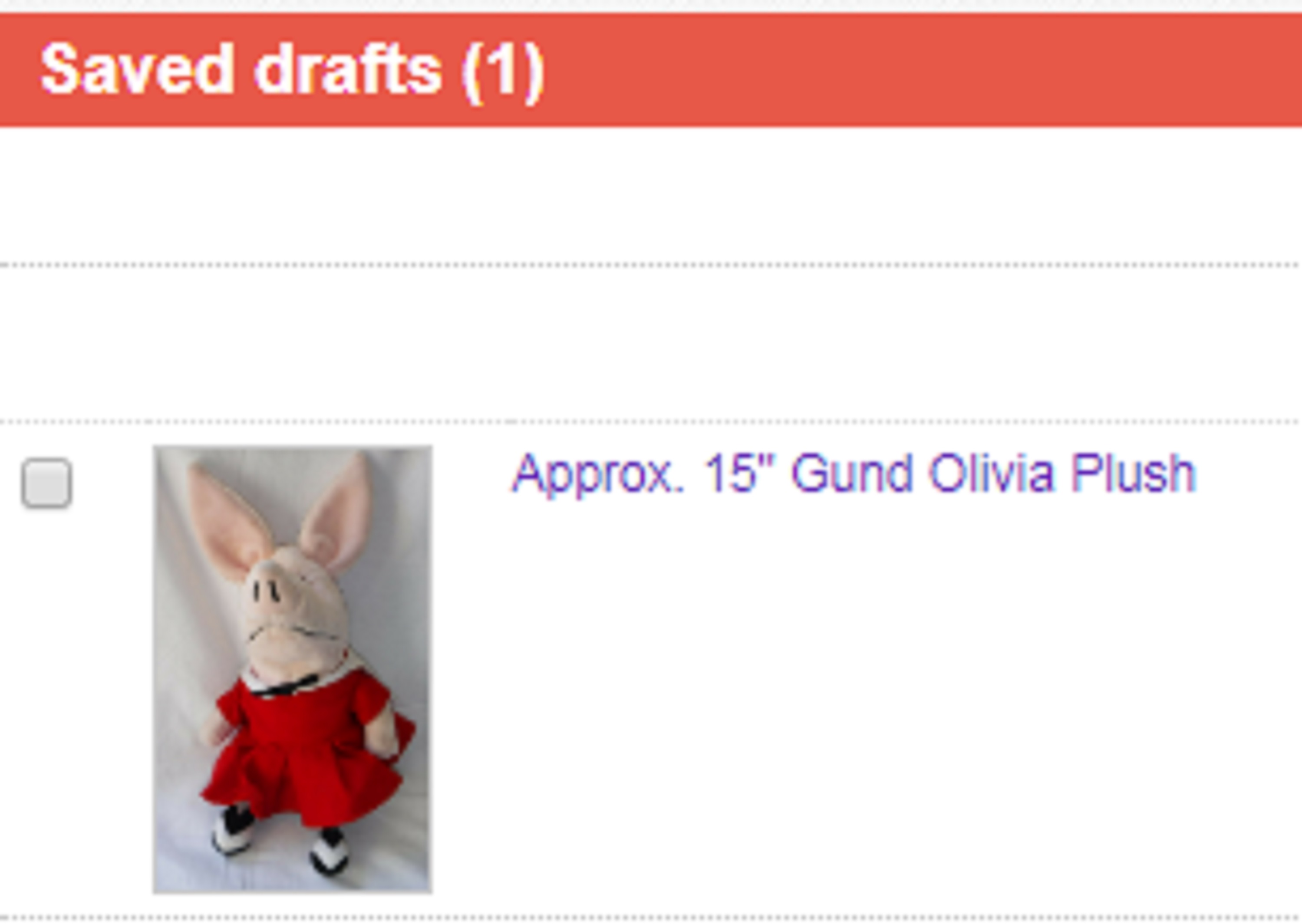 Screen cap I took of my auction draft on eBay Screen cap I took of my auction draft on eBay