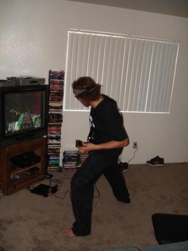 Face Melting Action - Here I am melting face at Guitar hero.