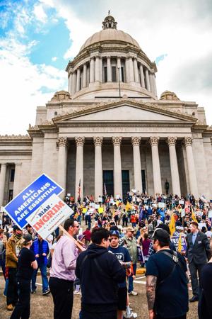 Thousand Rally Olympia WA April 19, 2020 Open up now
