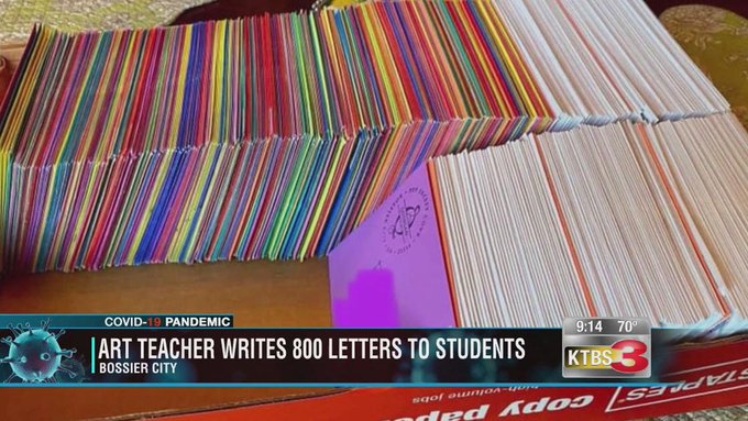 Handwritten letters by an art teacher in Bossier City Louisiana Handwritten letters by an art teacher in Bossier City Louisiana