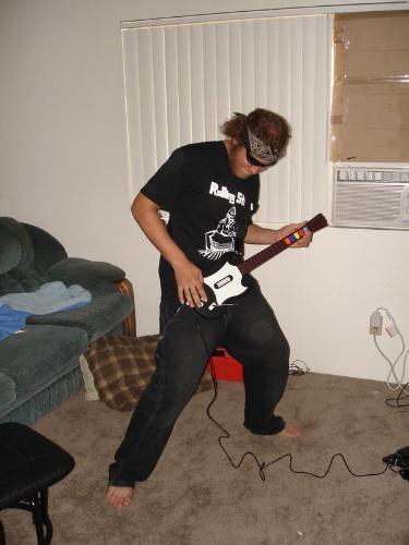 Rockin' - More Guitar Hero rock. That game was fun, I played it a couple times while I was on vacation in San Diego.
