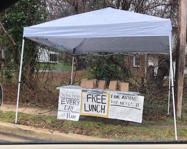 A free food stand in Maryland A free food stand in Maryland