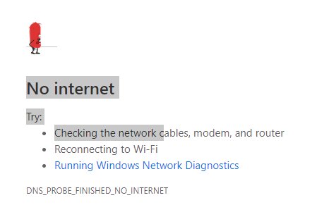 No Internet!