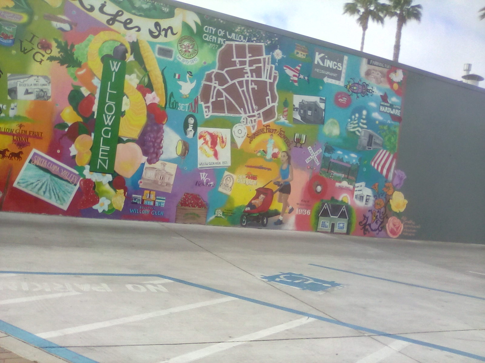 Mural, depictions, willow glen, san jose, history Mural, depictions, willow glen, san jose, history