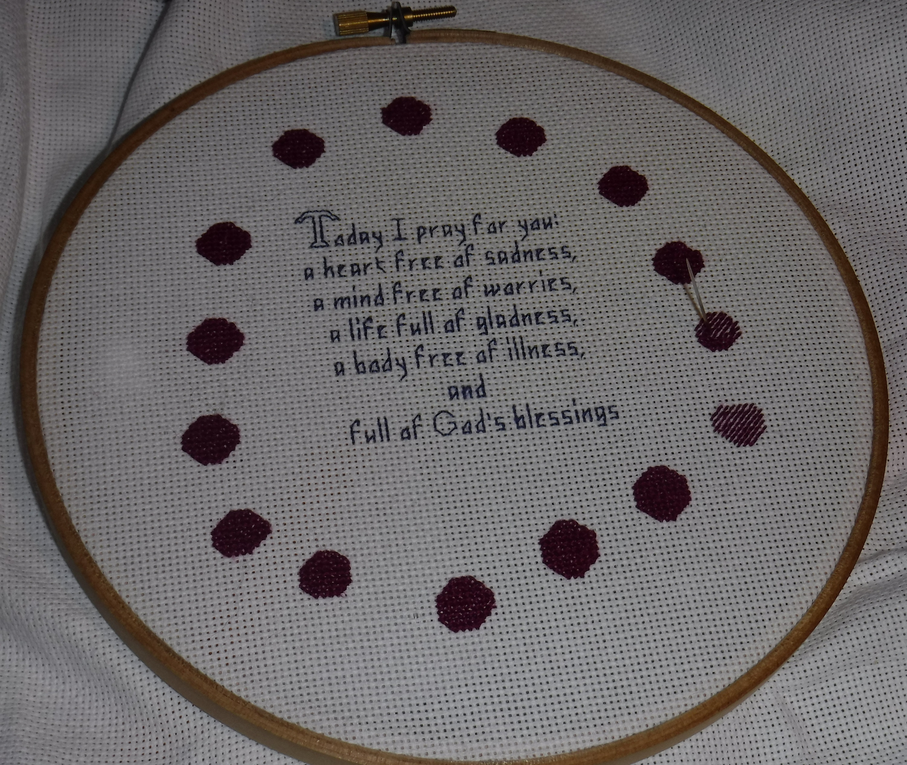 Photo I took of the cross stitch I'm working on this evening. Photo I took of the cross stitch I'm working on this evening.