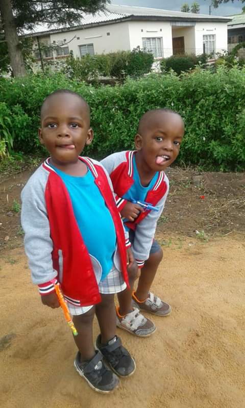 My two sons Zama (4) and Rhema (3)