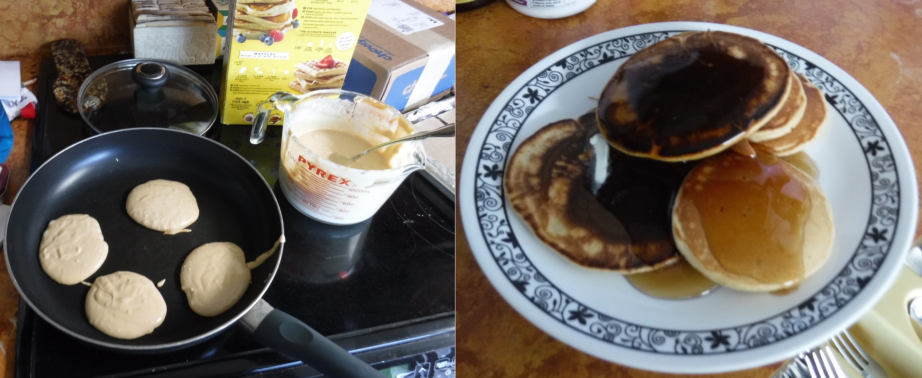 Two photos I took of pancake making 5-7-20 Two photos I took of pancake making 5-7-20