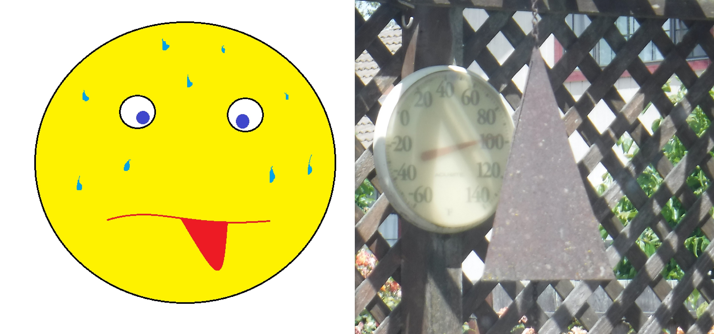 Created by me on Microsoft Paint and put together with a photo I took from the kitchen window. Created by me on Microsoft Paint and put together with a photo I took from the kitchen window.