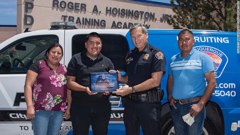 The parents of Jose Nunez Roamniz and a Albuquerque Police Officer