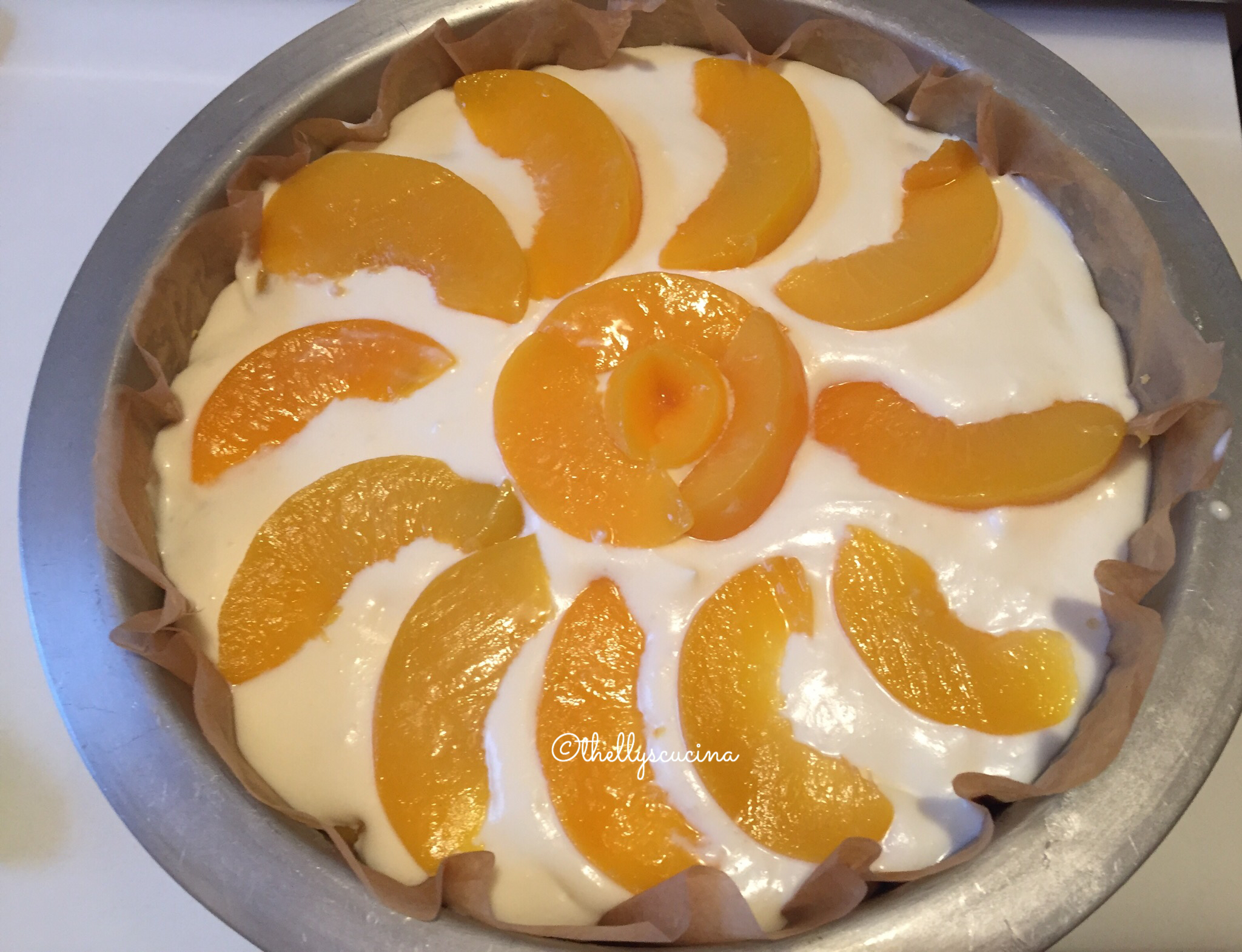 No bake peach cake