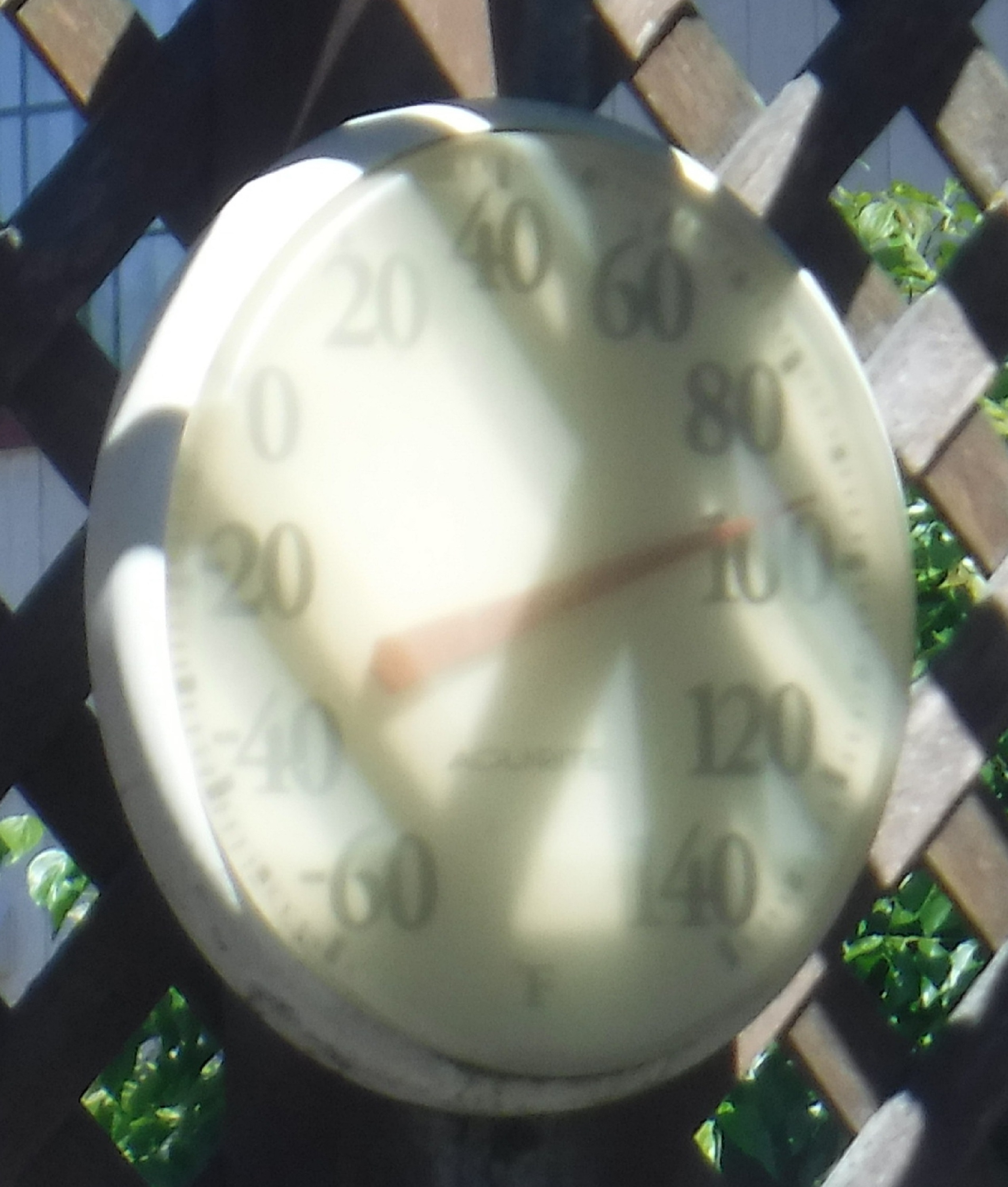 Photo I took of the thermometer from the kitchen window Photo I took of the thermometer from the kitchen window