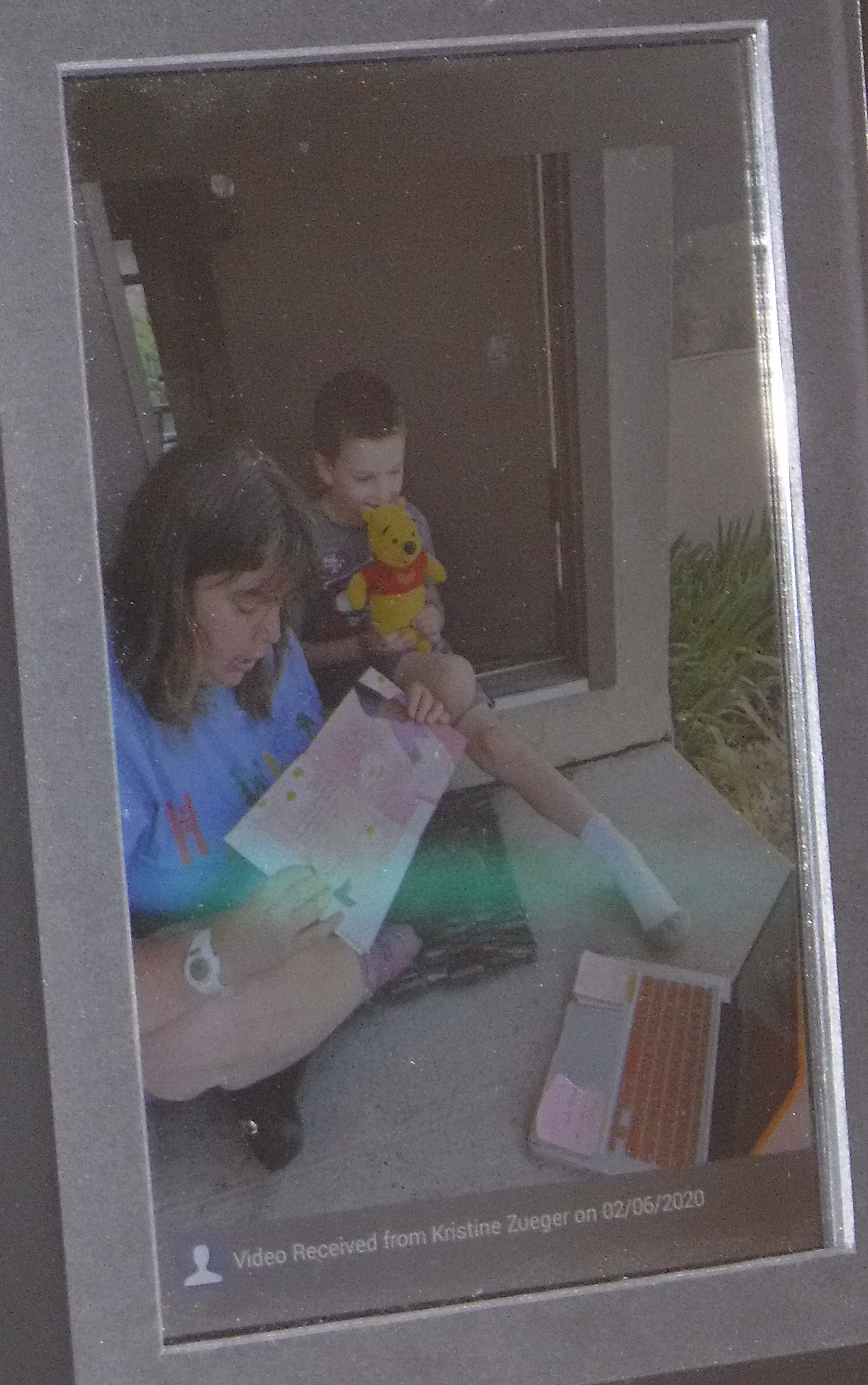 Photo I took of the photo my brother's girlfriend took on a digital photo frame Photo I took of the photo my brother's girlfriend took on a digital photo frame