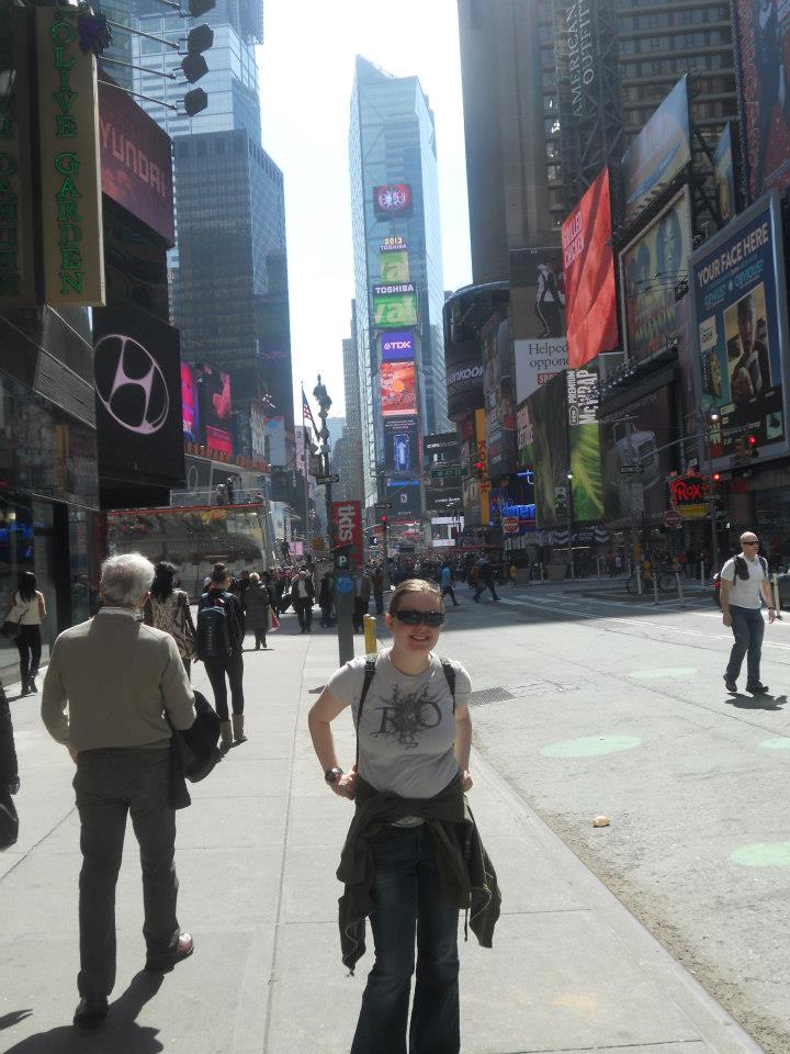 Photo Credit: My friend snapped this picture of me in Times Square in April of 2013. :)