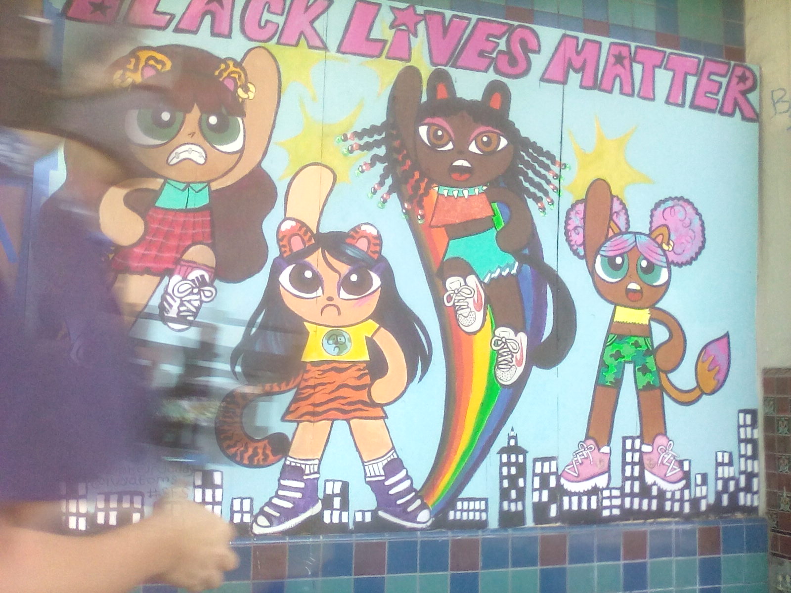 Powerpuff, girls, black girls,cartoon, murals Powerpuff, girls, black girls,cartoon, murals