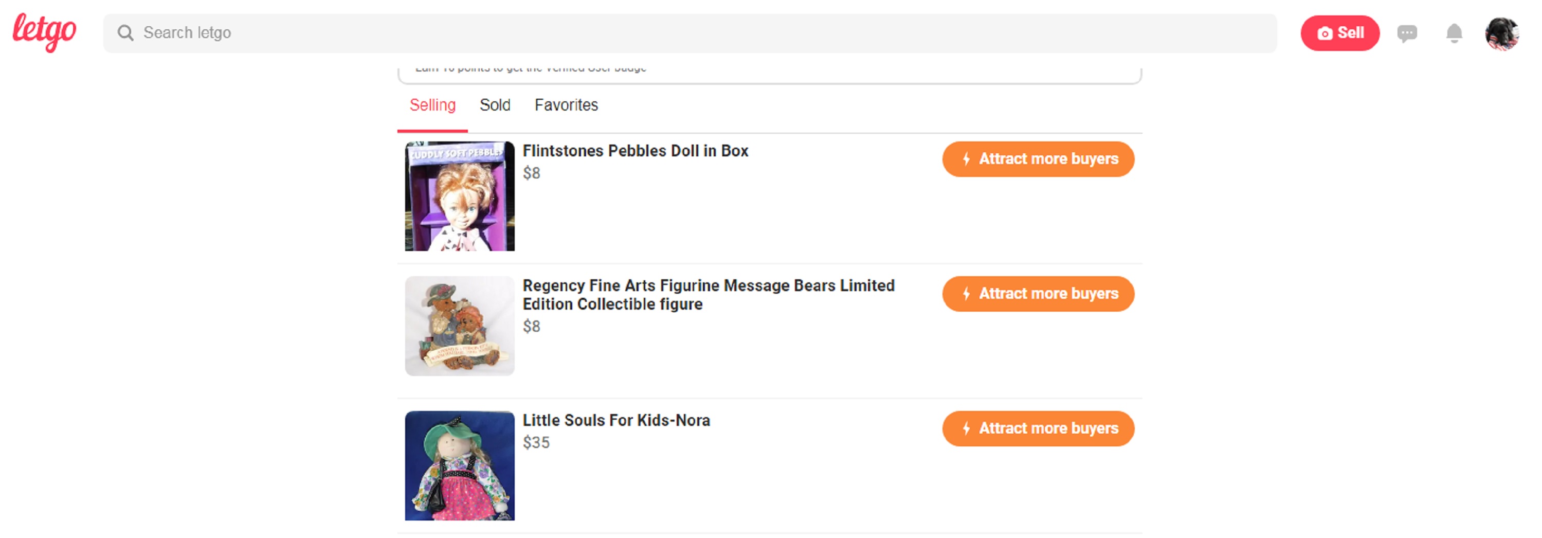 Screencap I took of the LetGo items I put up today. Screencap I took of the LetGo items I put up today.