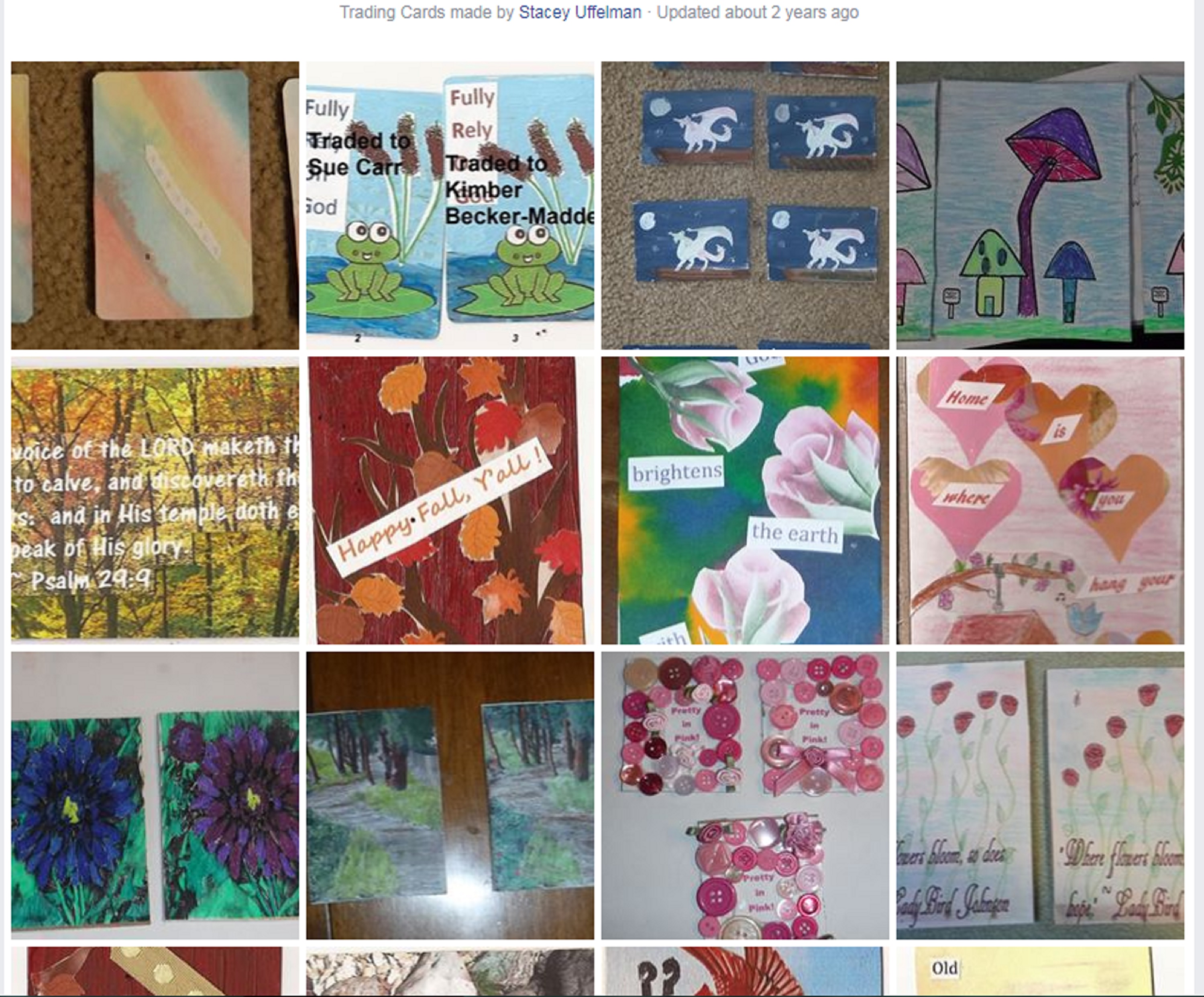 Screencap I took of part of my Artist Trading Card Album on Facebook Screencap I took of part of my Artist Trading Card Album on Facebook