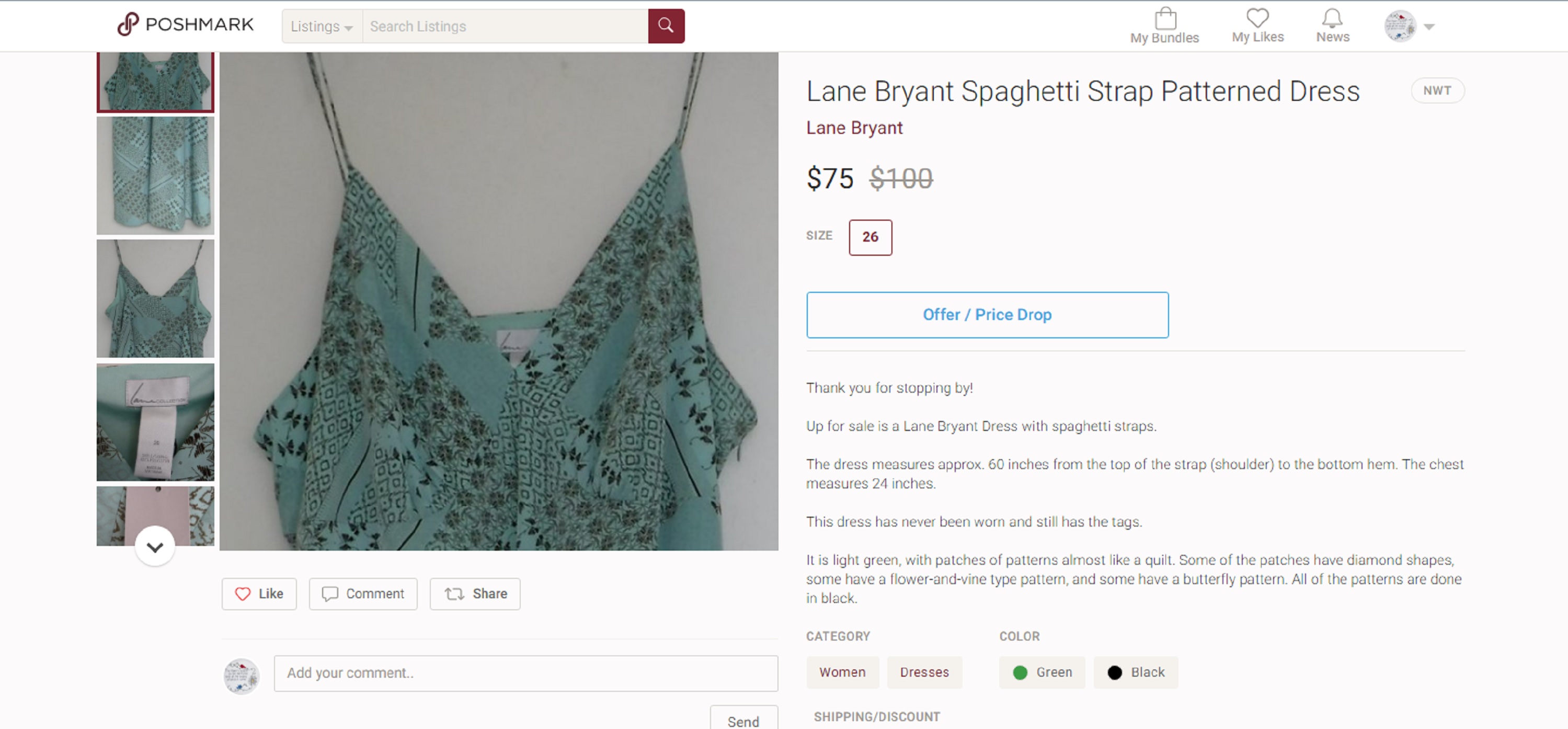 Screencap I took of my Poshmark sale Screencap I took of my Poshmark sale