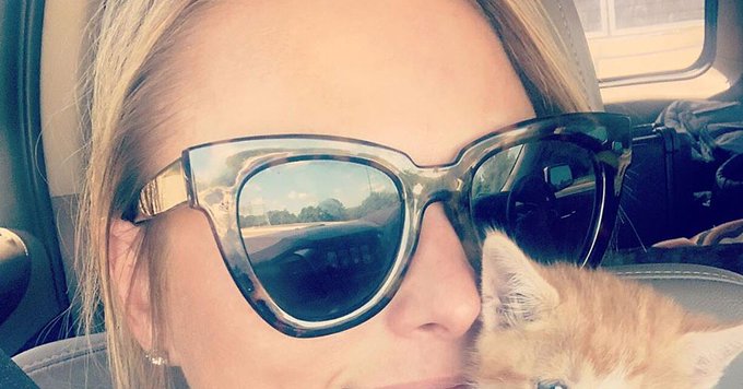 Country singer Miranda Lambert with her kitten Tequila Country singer Miranda Lambert with her kitten Tequila