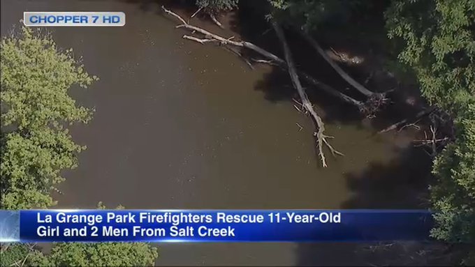 A creek near Chicago that was the sight of a rescue story