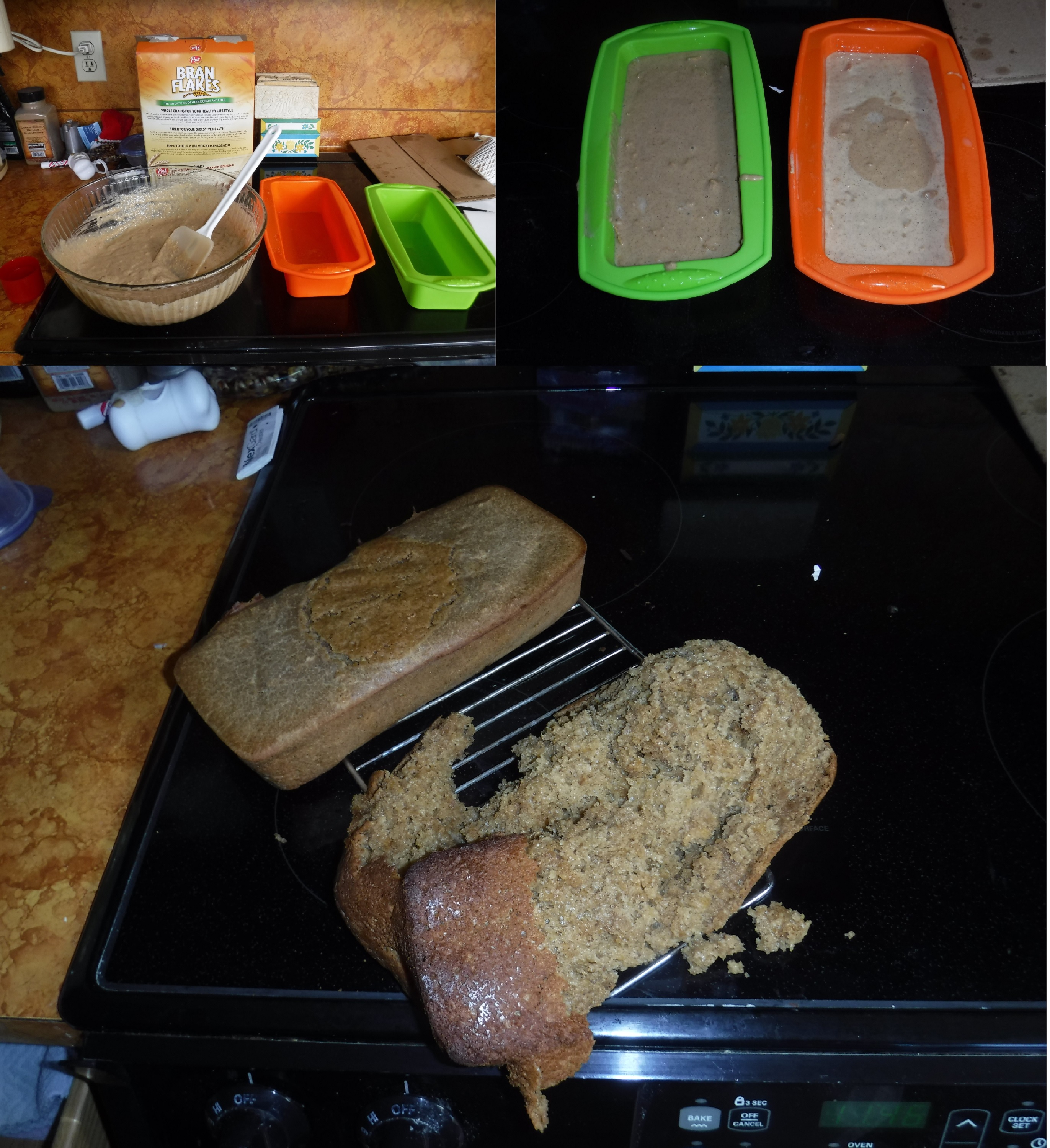 Collage of photos I took while applesauce bread making Collage of photos I took while applesauce bread making