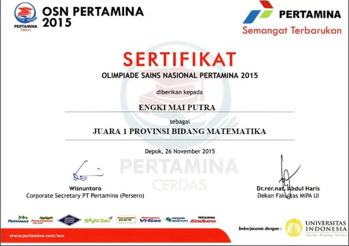 This is my certificate in math olympiad This is my certificate in math olympiad
