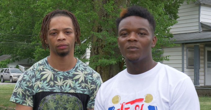 Two brave young men who saved a stranger who was trapped inside his home 