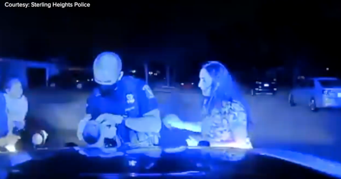 A Sterling Heights police officer being called a hero after he saved a life A Sterling Heights police officer being called a hero after he saved a life