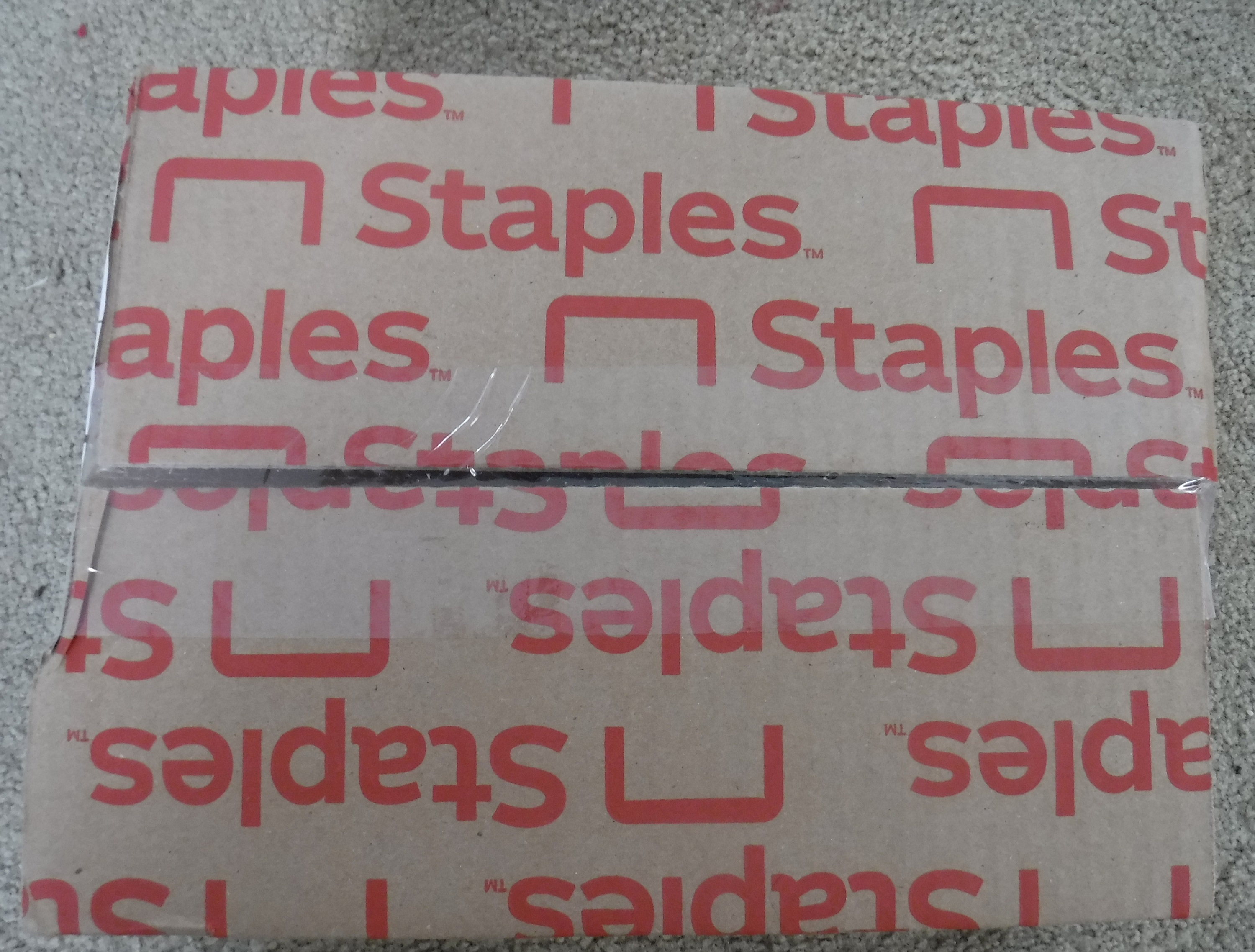 Photo I took of the Staples box that came today Photo I took of the Staples box that came today