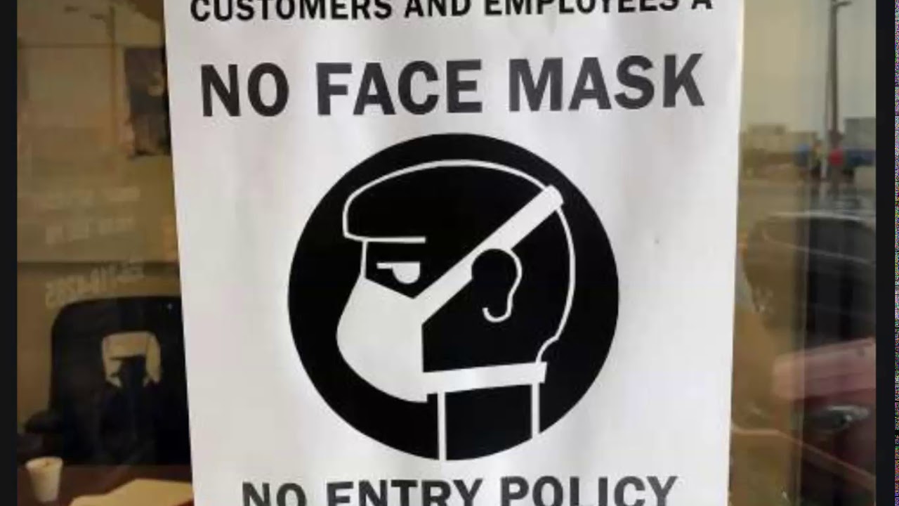 NO MASK NO SERVICE sign