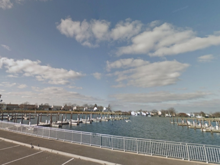 The view of a marina in New York The view of a marina in New York