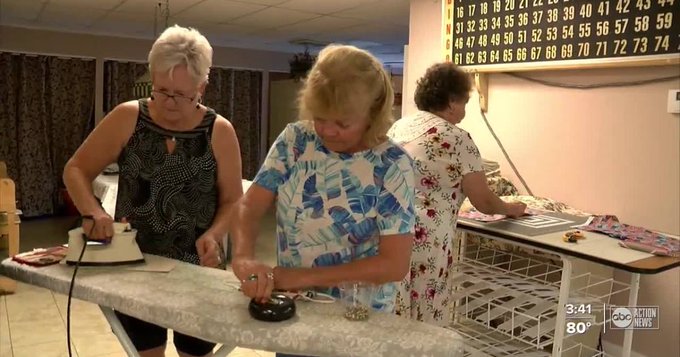 Crafty Ladies of Sherwood Forest at work making masks for veterans Crafty Ladies of Sherwood Forest at work making masks for veterans