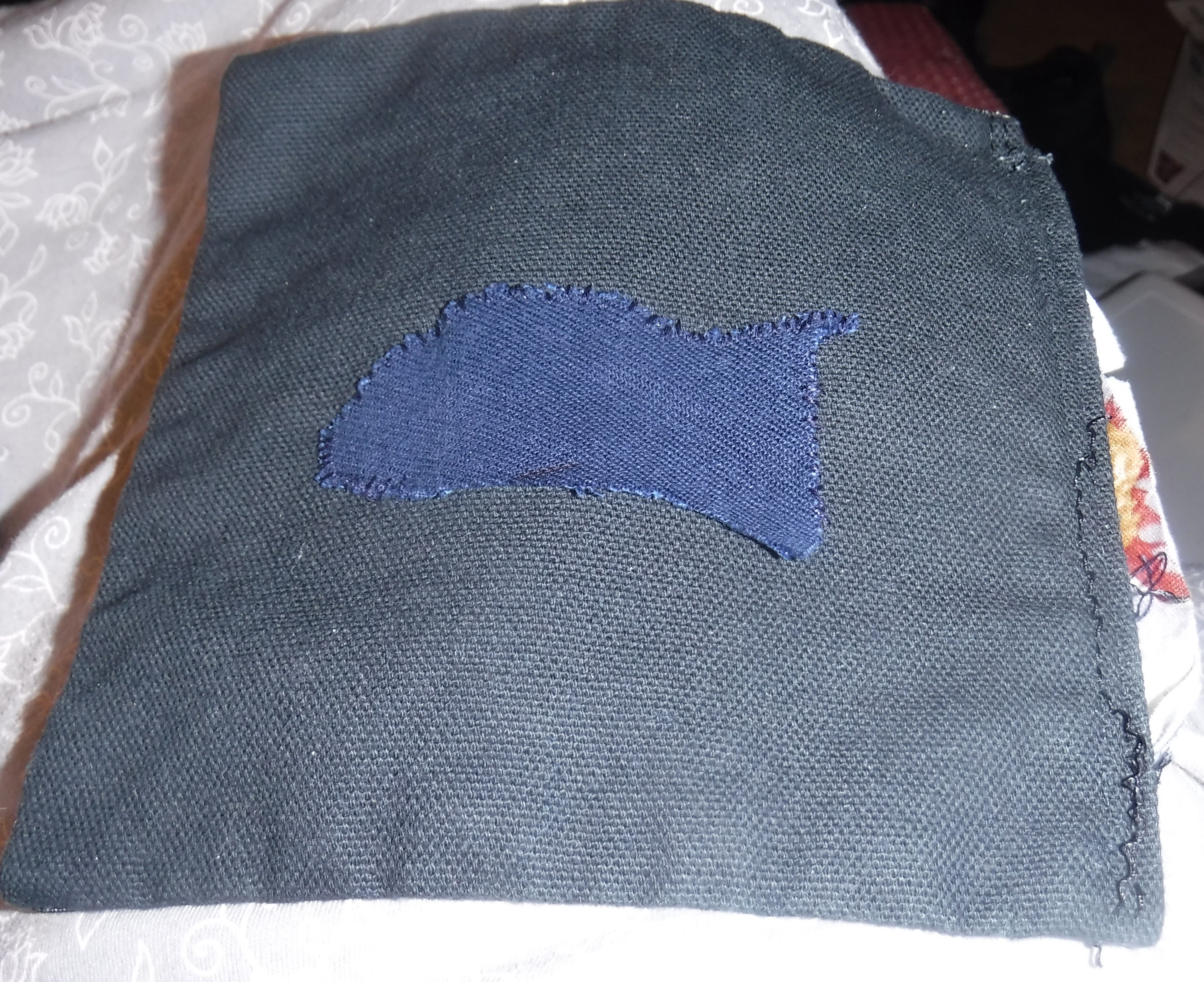 Beanbag patching I was working on tonight. Beanbag patching I was working on tonight.
