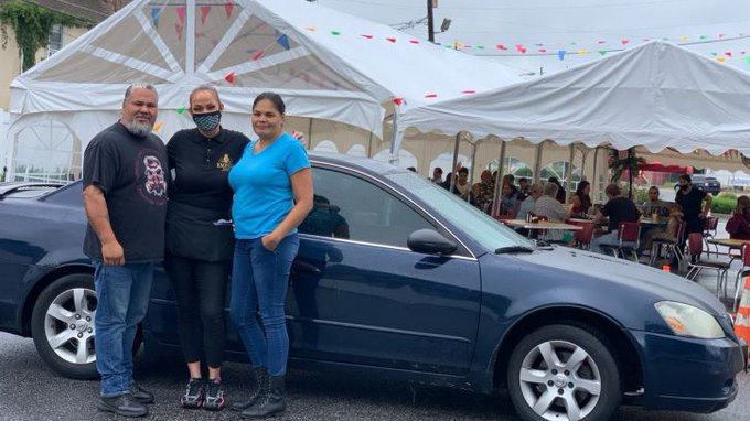 A anonymous couple donate their used car to a waitress in New Jersey. A anonymous couple donate their used car to a waitress in New Jersey.