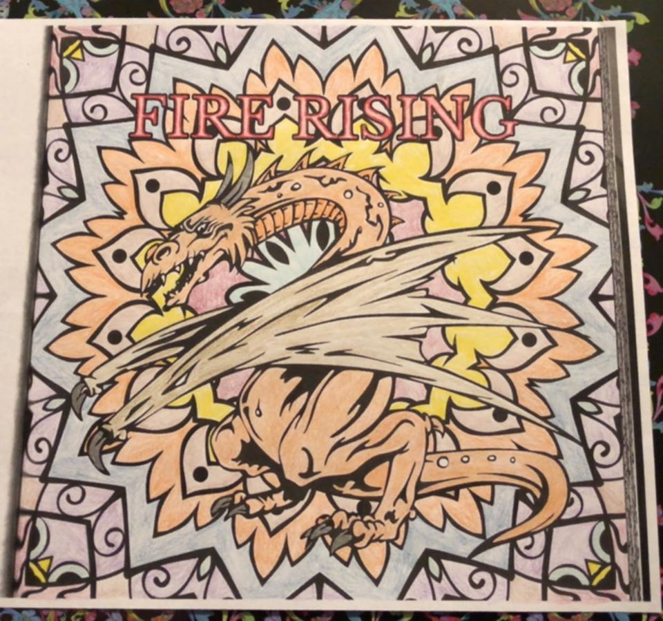 Fire Rising from the Dark Kings Coloring Book