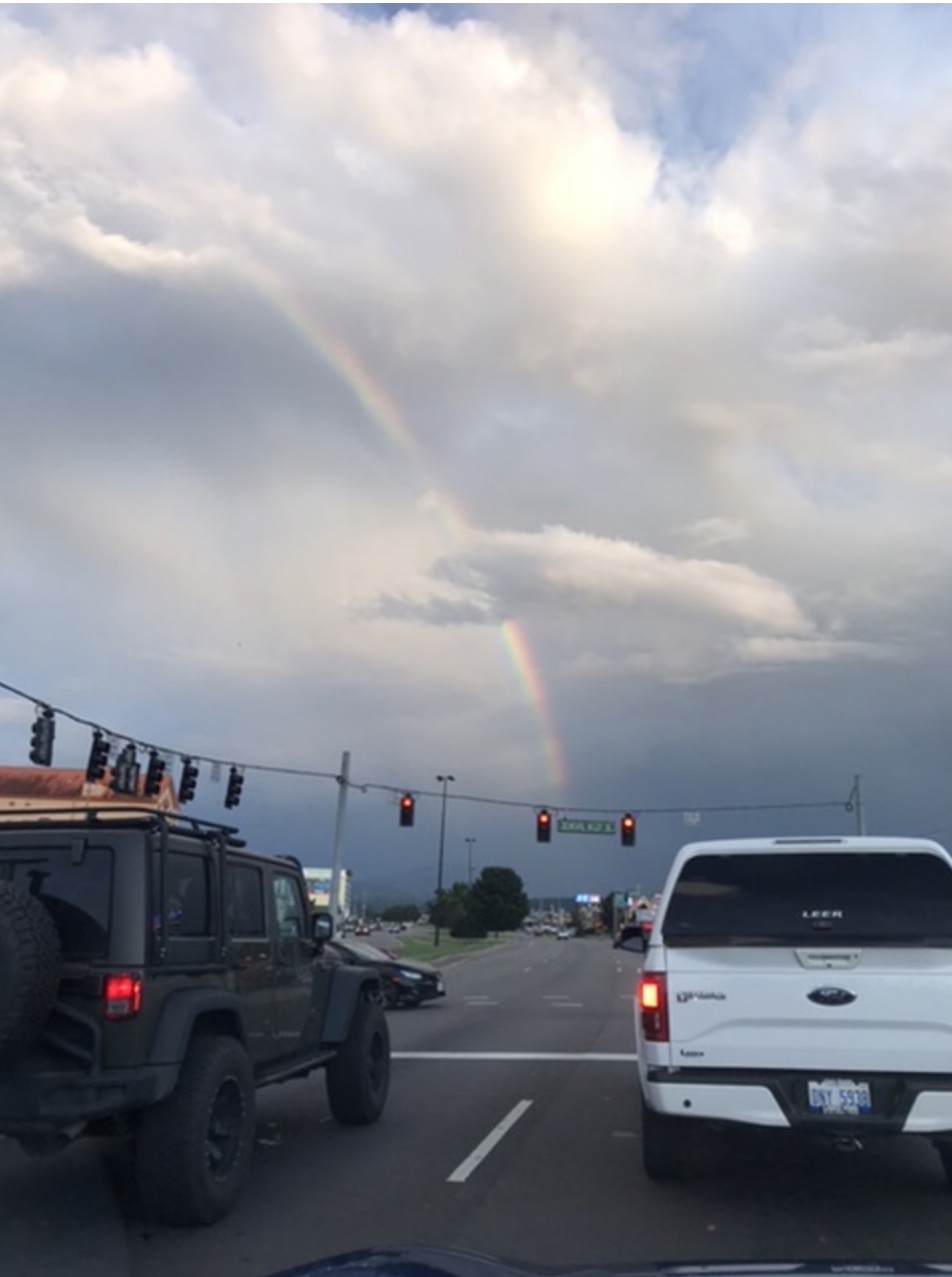 Rainbow over the Smokies.  Photo taken by and the property of FourWalls.