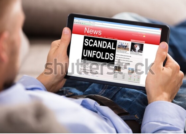 close-up of a man unfolds scandal by Andrey_Popov close-up of a man unfolds scandal by Andrey_Popov