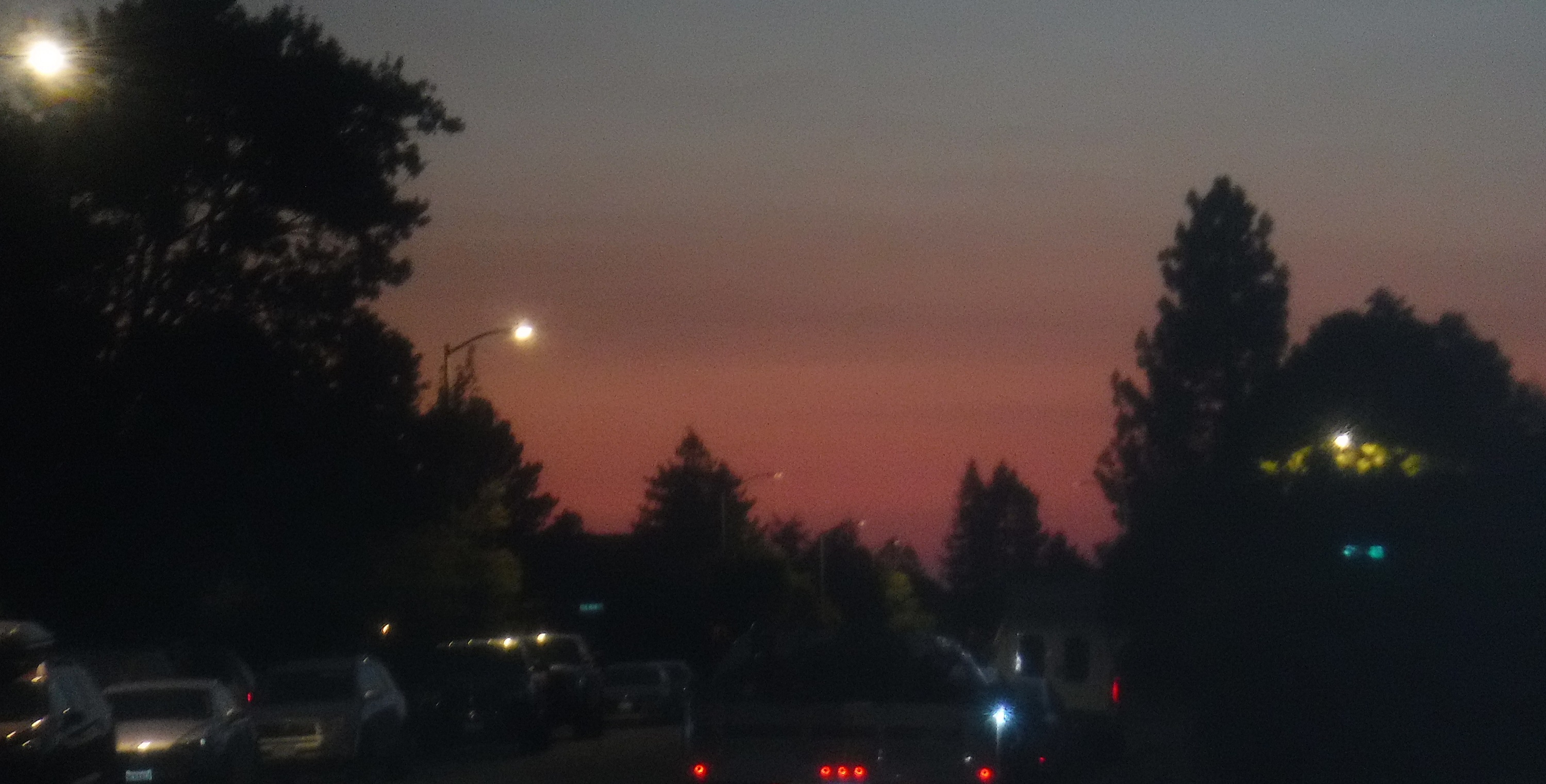 Photo I took looking down the street toward the sun setting