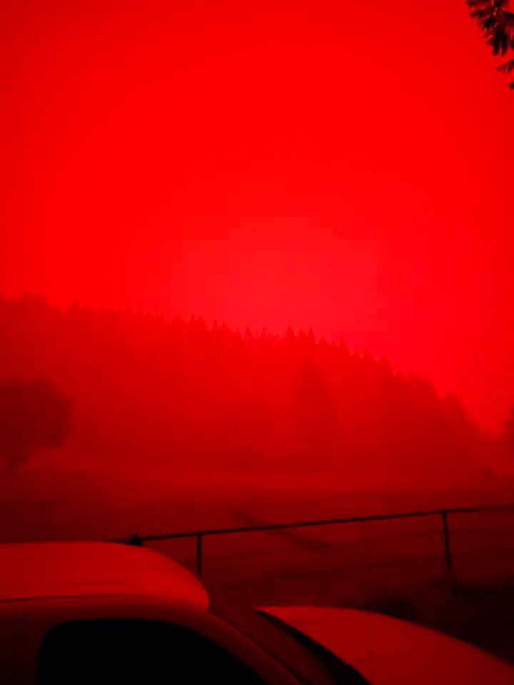 Taken outside my mini as evacuating Taken outside my mini as evacuating