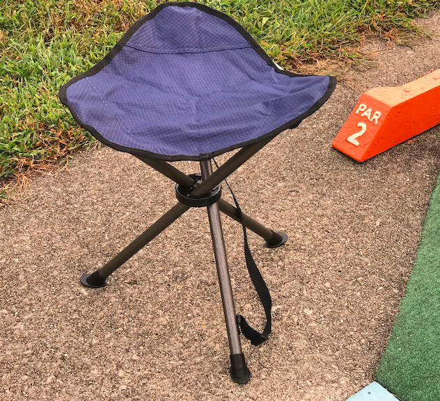 My folding seat that makes long trips around the Putt Putt course easier. Photo taken by and the property of FourWalls. My folding seat that makes long trips around the Putt Putt course easier. Photo taken by and the property of FourWalls.