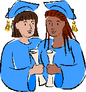 Graduation - Graduation, 2 graduates.  .GIF