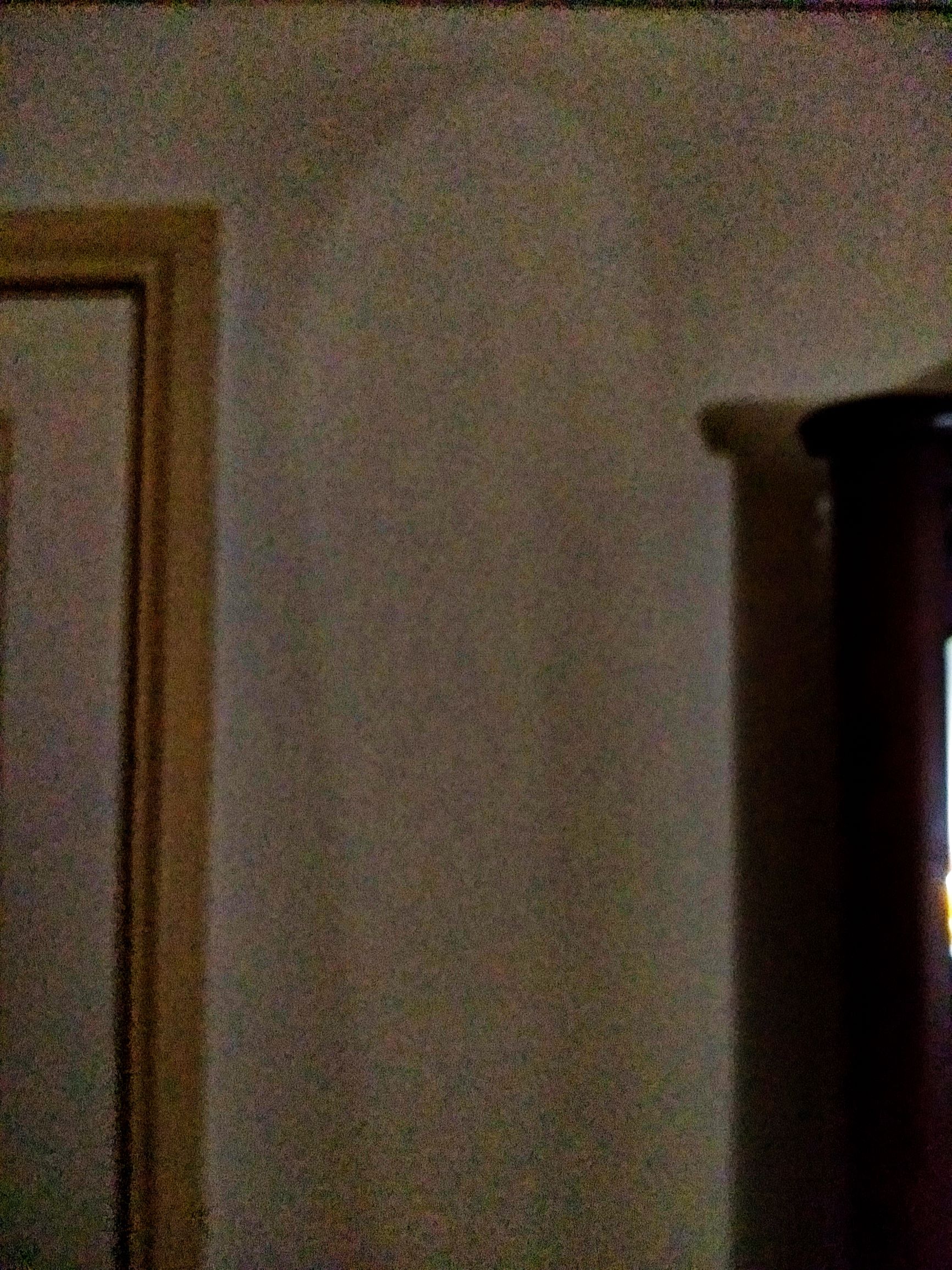 I saw an eerie looking egg shaped oval image on my wall at night