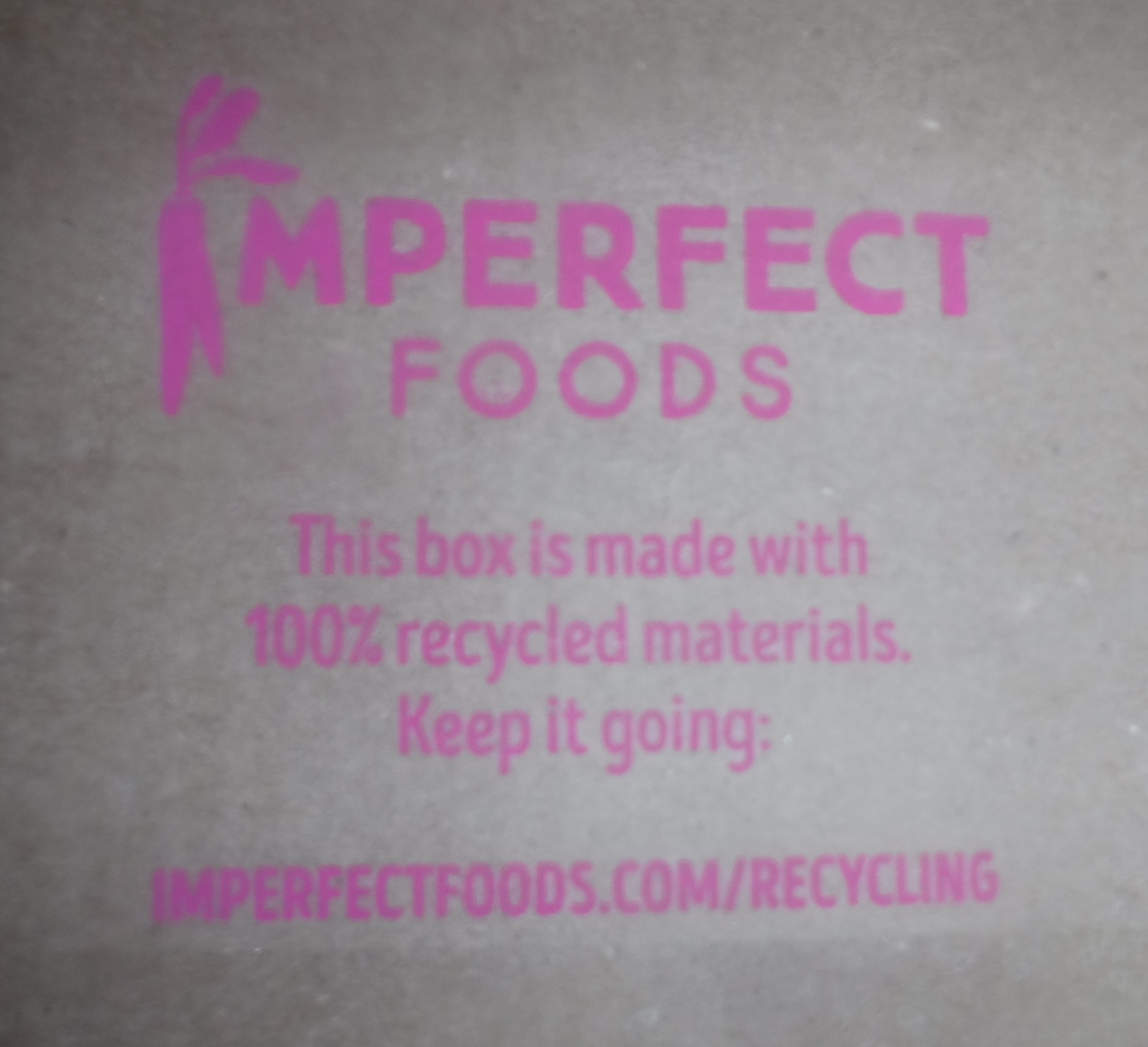 Photo I took of the Imperfect Foods box I got today Photo I took of the Imperfect Foods box I got today