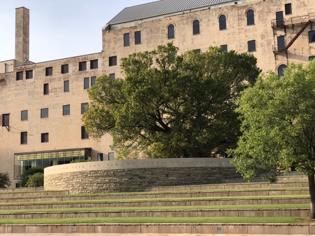 The Survivor Tree at the Oklahoma City National Memorial.  Photo taken by and the property of FourWalls.