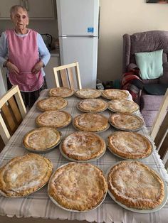 Dovercourt England resident Flo Osborne baking pies for her neighbors Dovercourt England resident Flo Osborne baking pies for her neighbors