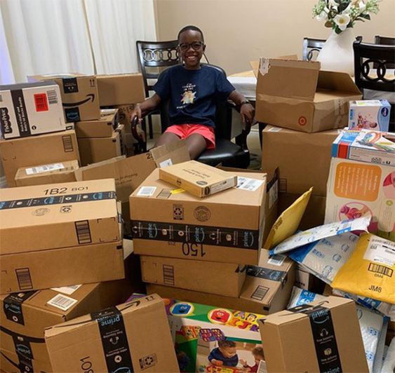 Dallas Texas resident Orion Jean donating toys to local area children's hospitals Dallas Texas resident Orion Jean donating toys to local area children's hospitals